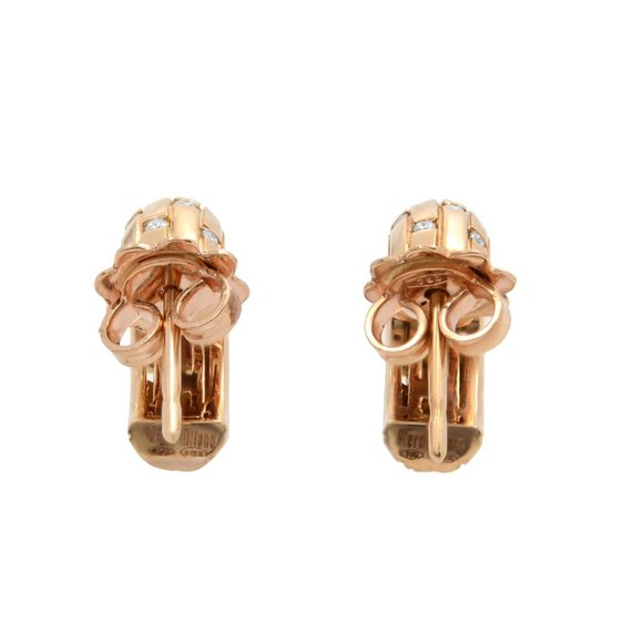 Piero Milano Natural Diamonds Mini Huggie Earrings 18k Rose Gold 0.10cttw - Picture 5 of 5